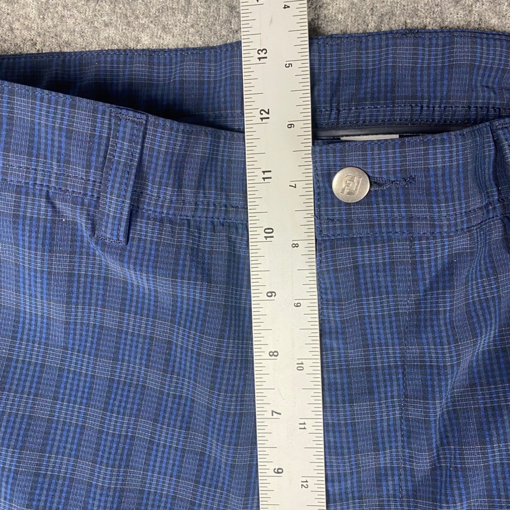 FootJoy Mens Golf Shorts Plaid Performance Stretch Size 36 Blue Athletic Active - Picture 9 of 10